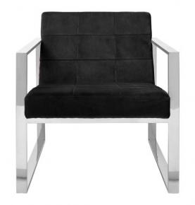 Velvet Armchair-BLACK