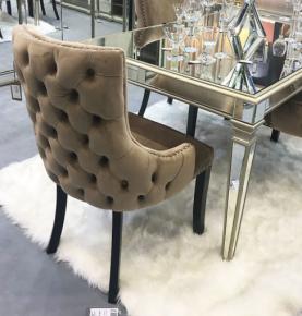 Champagne Button Dining Chair