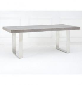 Grey Chrome Dining Table