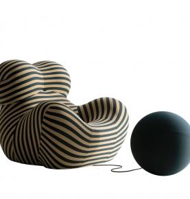 Stripe Armchair With The Ball