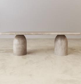 Bullet Rectangle Dining Table - Pebble