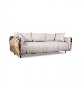 Brass Leather Sofa